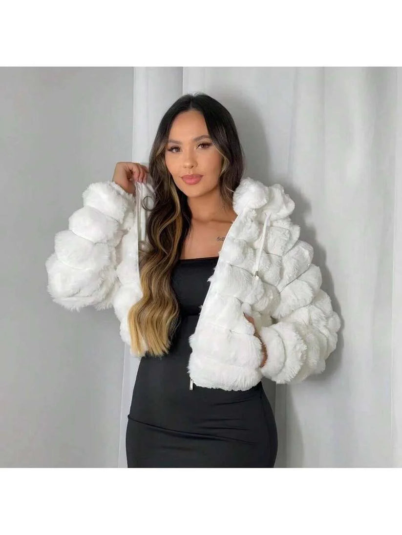 Jaqueta Feminina Puffer Teddy